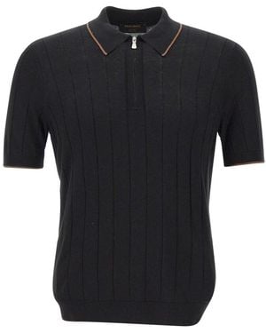 Gran Sasso Polo Shirts - Black