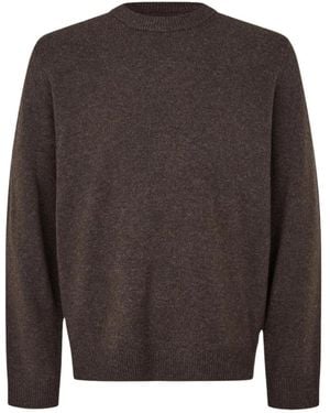 Samsøe & Samsøe Truien & Vesten ,Bruin ,Wol Isak Knit Sweater