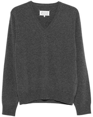 Maison Margiela V-Neck Knitwear - Gris