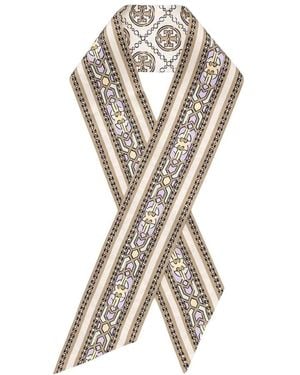 Tory Burch Silky Scarves - Metálico