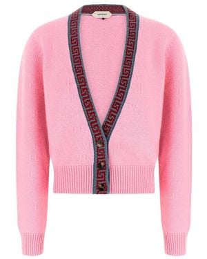 Versace Truien & Vesten ,Roze ,Wol A89094 A237534 1P590 Cardigan