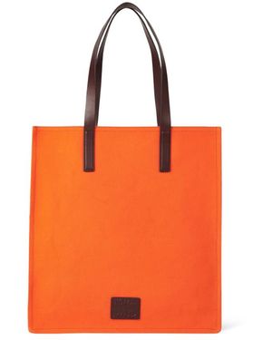 Paul Smith Cotton Logo Concertina Tote Bag - Orange