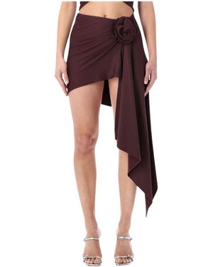 Magda Butrym Draped Mini Zwemrok - Rood