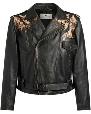 Etro Leather Jackets - Noir