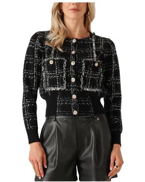 Silvian Heach Schwarzer Cardigan Saloniko Für Herbst/Winter