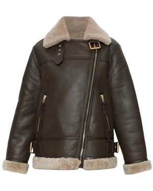AllSaints Sola Schapenvachtjas - Groen