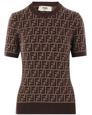 Fendi Ff Pattern Top - Brown