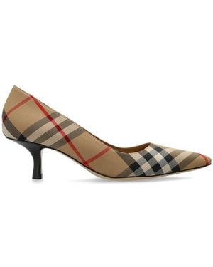 Burberry Schoenen ,Bruin ,Leer Dameschoenen Met Hak