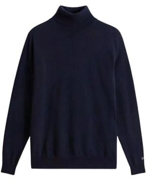 Woolrich Lambswool Turtleneck - Blau