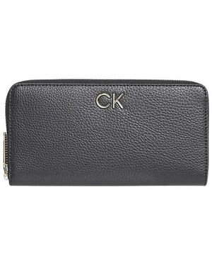 Calvin Klein Re-Lock Slim Zip Around Wallet - Grau
