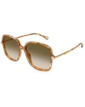 Chloé Rechteckige Sonnenbrille - Mettallic