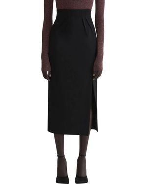 Mugler Midi Skirts - Zwart