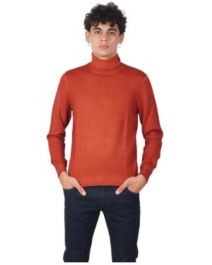 Barba Napoli Wollrollkragenpullover - Rot
