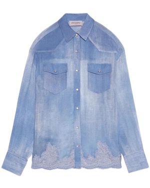 Ermanno Scervino Denim Shirts - Blue