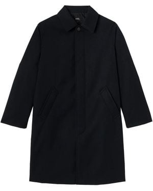 A.P.C. Single-Breasted Coats - Black