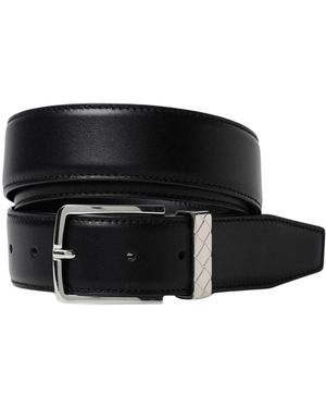 Bottega Veneta Lederen Riem Met Gedetailleerde Gesp - Zwart