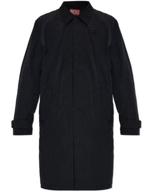 DIESEL Single-Breasted Coats - Nero