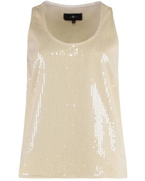 7 For All Mankind Sleeveless Tops - Natural