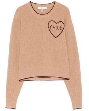 Chloé Round-Neck Knitwear - Neutro