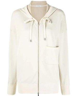 Malo Truien & Vesten ,Katoen Zip-Up Cardigan Sweater - Wit