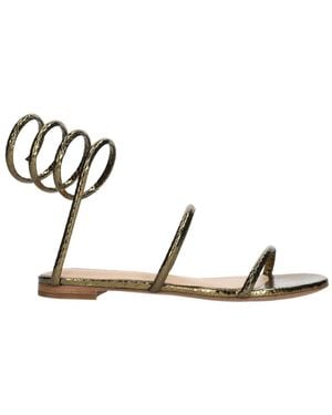 Lola Cruz Greta Flat - Metallic