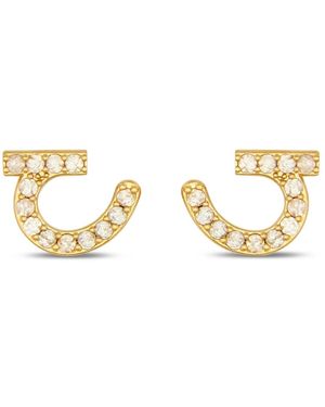 Ferragamo Oorbellen Met Kristallen - Metallic