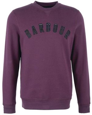 Barbour Debson Crew Neck Sweatshirt Fig M - Purple