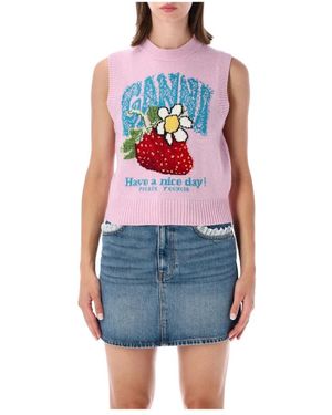 Ganni Vests - Azul