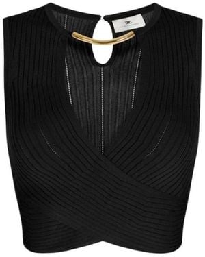 Elisabetta Franchi Sleeveless Tops - Black