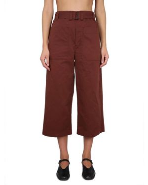 Lemaire Cropped Trousers - Rojo