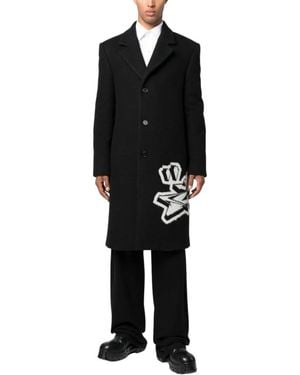 Off-White c/o Virgil Abloh Single-Breasted Coats - Black