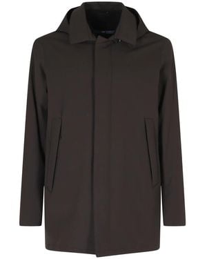 People Of Shibuya Single-Breasted Coats - Black