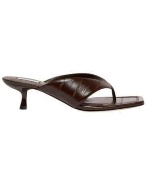 Marella Heeled Mules - Marrón