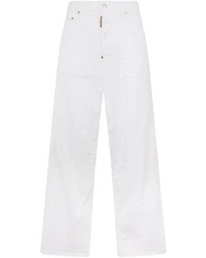 DSquared² Wide Trousers - White
