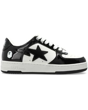 A Bathing Ape Sta Lackleder-Sneakers - Schwarz