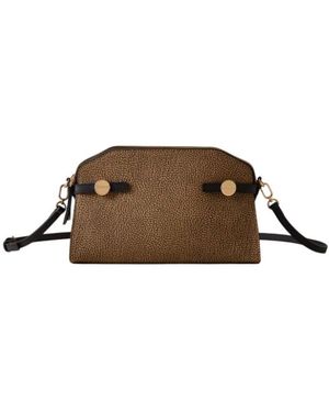 Borbonese Tassen ,Bruin ,Leer Gemini Crossbody Bag
