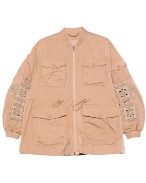 Ermanno Scervino Oversized Technical Fabric Parka - Natur