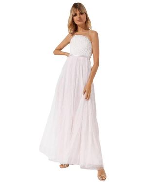 Needle & Thread Strapless Maxi Jurk Met Pailletten - Roze