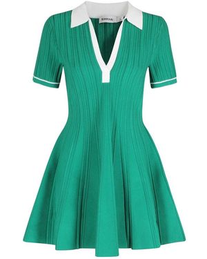 Jonathan Simkhai Page Gebreide Polo Mini Jurk - Groen