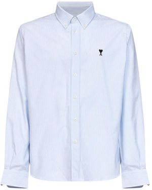 Ami Paris Overhemden ,Blauw ,Katoen Cotton Oxford Classic Shirt
