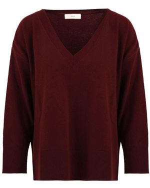 Akep V-Neck Knitwear - Rojo
