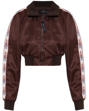 Etro Cropped Sweatshirt Mit Kontrastierenden Bändern - Rot