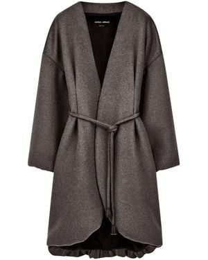 Giorgio Armani Belted Coats - Grey