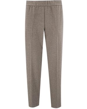 Le Tricot Perugia Straight Hosen - Grau