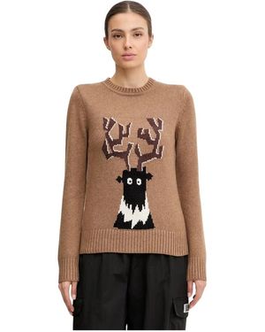 EA7 Round-Neck Knitwear - Marron