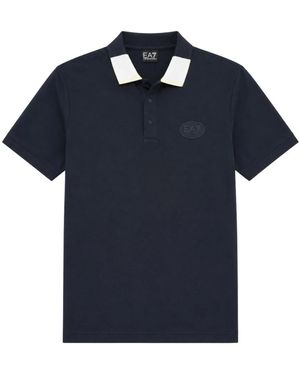 EA7 Tops ,Blauw ,Jersey Polo Shirt