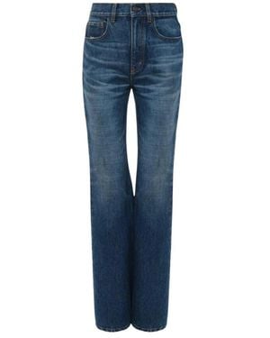 Chloé Jeans ,Blauw ,Katoen Rechtepijpse Jeans Met Hoge Taille