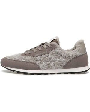 Candice Cooper Plume Fur Sneakers - Wit