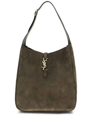 Saint Laurent Bicolour Calf Leather Bos Taurus Shoulder Bag - Brown
