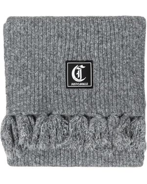 Just Cavalli Logo-Patch Schal - Grau